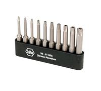 WIHA 74985 Lot de 10 embouts Torx inclus T6-T30 avec support