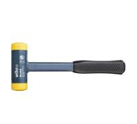 Wiha 802 Massette anti-rebond 290 mm avec Embouts ronds 30 mm Mi-durs en Polyuréthane Bleu