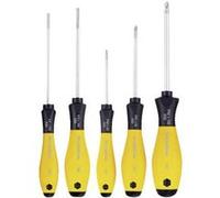 Wiha antistatique (ESD) Jeu de tournevis 5 pièces vis à fente, cruciforme Phillips