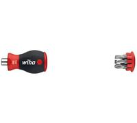 Wiha Bit-Magaziner Stubby 6tlg. im Soft-Finish Griff 1/4-Bits 10382 Porte-embouts Stubby, aimanté, 1/4