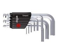 Wiha llen Support en Compact Set Six Pans à tête sphérique oscillant pour les zones difficiles d'accès, 9 pièces court, mat (40410) G