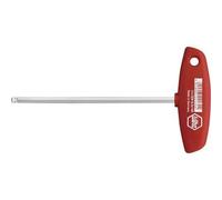 Wiha Clé Mâle Avec Manche En T Six Pans À Tête Sphérique Nickelée Brillante (04111) 4 X 150 Mm