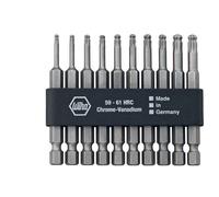 Wiha Embouts Professional à tête sphérique TORX dans une réglette d'embouts compacte, 10 pièces (7045BE 9570) - 32804
