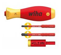 Wiha Jeu d'adaptateurs dynamométriques easyTorque electric avec étui slimVario et slimBits SL/PZ, 4 pcs sous blister (41478)