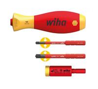 Wiha Jeu d'adaptateurs dynamométriques easyTorque electric avec étui slimVario et slimBits SL/PZ, 4 pcs sous blister (41476)