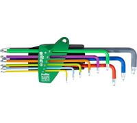 Wiha Jeu de clés mâles Torx ProStar 46556 – 9 pièces en étui, couleurs lumineuses