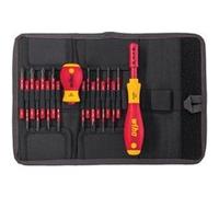 Wiha 41231 Jeu De Tournevis Et Embouts SlimVario Jeu Mixte De - 18 Pcs - Dans Trousse Repliable