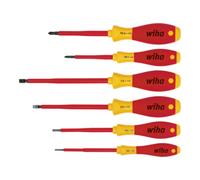Wiha Jeu de tournevis IEC60900:2004 6pces VDE fente ouv. 3/4/5,5/6,5/PH 1/2 poig. mul Quantité:1
