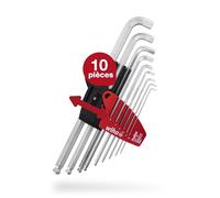 Wiha Jeu de clés Allen sur support ProStar 369T 9 pièces chromées Stubby