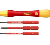 Wiha neu VDE Jeu de tournevis 4 pièces vis à fente, cruciforme Phillips, Pozidriv