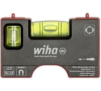 Wiha Mini niveau à bulle 46957 110 mm de poche aimanté – 4 anneaux horizontaux et bulle verticale