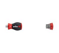 Wiha Porte-embout Stubby 380103 – 1/4" aimanté avec magasin de rangement – Cranberry