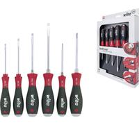 Wiha Schraubendrehersatz 6tlg PH/ Schlitz 6kant-Klinge Soft-Fin pour latelier Jeu de tournevis 6 pièces vis à fente, cruciforme Phillips