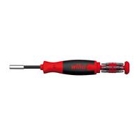 Wiha Screwdriver with LiftUp 25 Magnetic in assortment with 12 bits, 1/4" in blister pack (38606)
