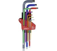 Wiha Jeu de clés mâles six pans à tête sphérique ProStar 46555 - 9 pièces 1,5;2;2,5;3;4;5;6;8;10 mm