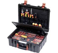 Wiha Set L Mechatronik 62tlg 45833 pour électricien, pour les artisans, pour apprentis, pour professionnels, VDE Mallette à outils équipée 62 pièces (l x H x