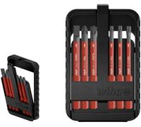 Wiha Jeu d'embouts slimBit electric 45804 – 6 pièces pour vis à fente, Phillips, Pozidriv, TORX