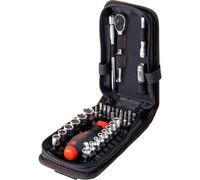 Wiha Socket et Bit Set 1/4 hexagonale métrique, 40 pcs. Dans la poche de ceinture
