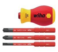 Wiha Softfinish Électrique Slimvario Stubby Screwdriver Set, 4 Pièce WHA41230