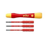 Wiha VDE Jeu de tournevis 4 pièces vis à fente, cruciforme Phillips, Pozidriv
