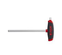 WIHA WERKZEUGE GMBH L-key with T-handle ComfortGrip, Hexagon MagicRing® with side drive, matt chrome-plated - 334DSR ComfortGrip 8,0 x 200 mm