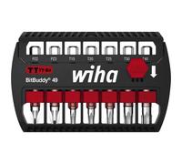 WIHA Wiha Bit Set BitBuddy® TY-Bit 49 mm Pozidriv, TORX® 7 pcs. 1/4" en boîte (42118)