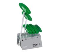 Wiha Wiha Jeu de clés mâles avec manche en T TX, 7 pcs, chromées mat sur présentoir (01348) Quantité:1