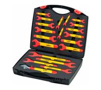 Jeu de clés plates isolées électriques à fourche simple Wiha 20 pièces