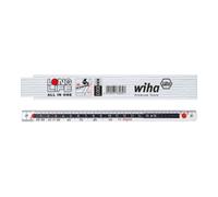 Wiha Wiha Mètre pliant Longlife® All in One, 2 m métrique, 10 branches (33232) blanc Quantité:1