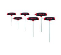 Wiha Wiha Set de clés à ergot avec poignée transversale 6 pcs I ComfortGrip hexagonal à embout latéral I Jeu 2,5 - 8,0 mm I Jeu de clés à ergot avec manche en T (45620) Quantité:1