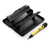 Wiha Zai Haus Micro Bit Set avec tournevis mécanique de précision, poignée ESD 42 pièces avec boîte de rangement, pour tous les smartphones, ordinateurs portables, appareils photo