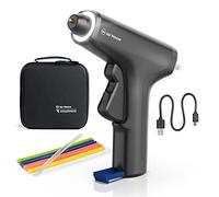 Wiha Zai Haus Pistolet à colle sans fil avec bâtons de 7 mm avec sac de rangement, petit pistolet à colle sans fil pour les loisirs créatifs des enfants, lumière LED, temps de chauffe 15 secondes