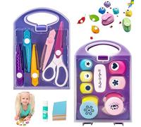 Wihacap Creative Kids DIY Puncher Craft Set, Craft Scissors and Hole Punch Set, Craft Hole Punch Shapes Set for Kids, Shape Cutters for Crafts, Leaf, Butterfly, Star Heart Flower Punch (Ste-D)