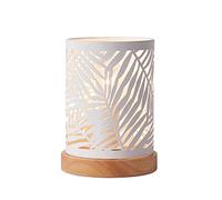wiheajuora Lampe de table de chevet en métal Table de chevet simple avec abat-jour cylindrique creux pour chambre d'enfant, dortoir universitaire, table basse, bibliothèque, bureau (sans ampoule)