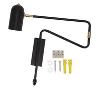 WIHFHGZ Applique Murale à Bras Articulé, E27 E26, Fer Noir, Angle Réglable, Fixation Cache - Câble - Design Moderne, Mobilité Flexible, Parfaite pour Chambre et Bureau