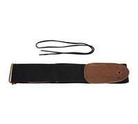 WIHFHGZ Bandoulière Guitare Coton Flanelle, Sangle Épaule Élargie Ajustable, Couleur Kaki - Confort Respirant, Style Rétro, Adaptée Guitare Folk et Électrique (Noire)