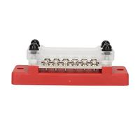 WIHFHGZ Bloc de Distribution d’Alimentation 2 Pièces, Noir Rouge, 150A 12-48V, Barrette de Connexion 6 Terminaux Double Rangée pour Voiture Bateau Camping - Car Camion - Rangement Ordo