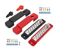 WIHFHGZ Bloc De Distribution Électrique 12 Voies 12V 180A Bus Bar avec 32 Terminaux, 48V DC Max - Haute Sécurité, Connexion Fiable, pour Bateau Et Véhicule