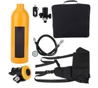 WIHFHGZ Bouteille Plongée Portable S400, 1L Aluminium Aviation, Noir, Haute Pression Durable - Sécurité Respiratoire, Respirateur Scuba, pour Plongée Professionnelle et Secours (Orange)
