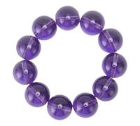 WIHFHGZ Bracelet Cristal Naturel, Perles 20mm, Ornement Décoratif pour Méditation et Yoga - Élégant Design Verre, Ambiance Apaisante, Usage Polyvalent (Violet Noir)