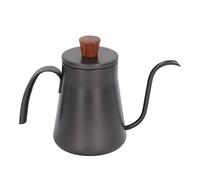 WIHFHGZ Cafetière à Filtre 400ml, Bouilloire en Acier Inoxydable à Bec Fin avec Couvercle, Poignée en Noyer - Chauffe Uniforme, Contrôle Précis du Débit, Usage Quotidien