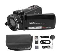 WIHFHGZ Caméra Vidéo 2K avec Zoom Numérique 16X, Écran Tactile Rotatif IPS 3 Pouces, Enregistreur Vidéo, Télécommande Intégrée - Haute Définition, Capteur Haute Sensibilité, Parfaite pou