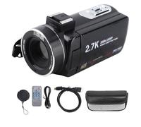 WIHFHGZ Caméra Vidéo Numérique 48MP, Caméscope 2.7K avec Écran TFT Rotatif 3 Pouces, Zoom Numérique 16X pour Voyage - Batterie Longue Durée, Enregistrement Pendant Chargement, Mode Webcam PC