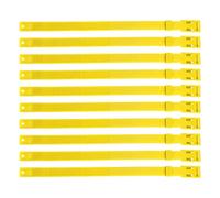 WIHFHGZ Collier de Chèvre 23 Pouces, Colliers pour Animaux d'Élevage, PU Ajustable, Lot de 10 - Marquage Facile, Résistant et Flexible, Gestion du Bétail (Jaune)