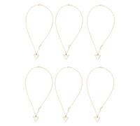 WIHFHGZ Colliers Pendentif Triangle 6 Pièces, Chaînes Alliage avec Perles Œil Turc Rouge - Bijoux Durable, Protection Contre Mauvais Œil, Cadeau Femme