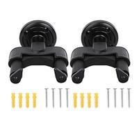 WIHFHGZ Crochet Mural Guitare en ABS, 2 Pièces, Support Réglable Noir pour Bass Mandoline Banjo Violon - Rotation à 360°, Protection Antirayures, Installation Facile