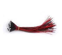 WIHFHGZ Diodes LED Précablées 50pcs, 3 5 10mm, 9-12V DC, Lumière Blanche Rouge Bleue Verte Claire - Faible Consommation, Angle Faisceau 30°, Usage Électronique Polyvalent (5mm)