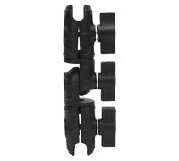 WIHFHGZ Double Bras à Double Douille 1 Pouce, Nylon Noir Résistant - Compatibilité Large, Installation Facile, Usage Polyvalent Moto et Auto