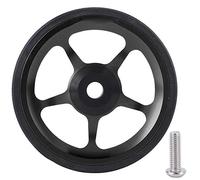 WIHFHGZ Easy Wheel 60mm Diamètre, 8mm Épaisseur, Aluminium et Plastique, 4 Couleurs - Rotation Fluide, Usure Résistante, Installation Facile pour Vélo Pliable (Noire)