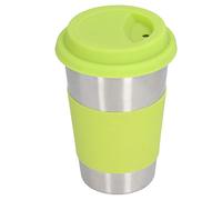 WIHFHGZ Gobelet inox alimentaire - Mug acier inoxydable, tasse camping légère et incassable, manchon silicone antidérapant isolant, idéal activités extérieures, 350ml rouge